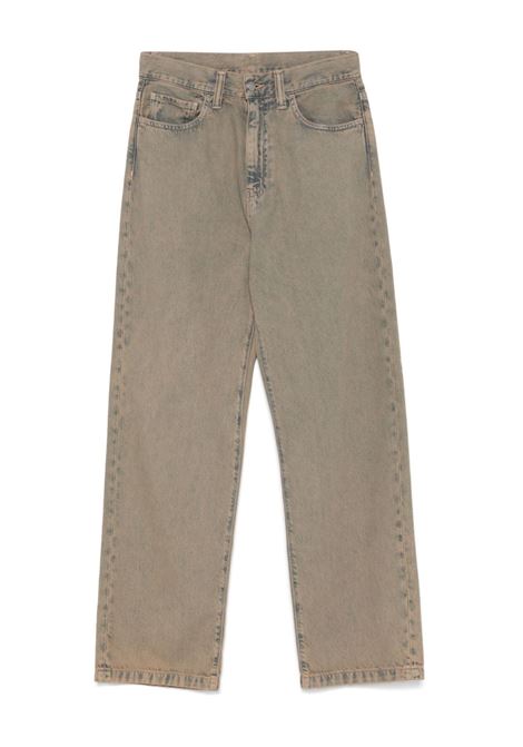 pantaloni landon uomo blu e beige CARHARTT WIP | I0358203FU.GD
